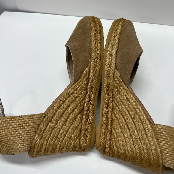 GIAMO ESPADRILLES wedge heels size 40/10 neutral rope wedge tan taupe - Picture 8 of 14